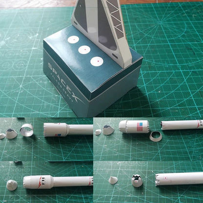 1:160 SpaceX Falcon Heavy Rocket Paper Model – DIY Aerospace Hobby Kit - caseovo