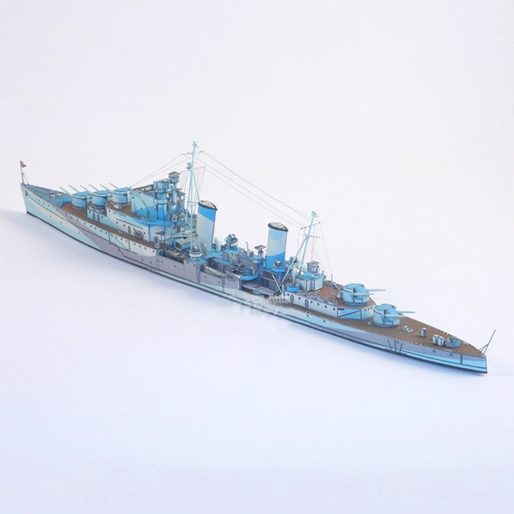 HMS Sirius Anti-Aircraft Cruiser Paper Model 1:400 – British Naval DIY Kit - caseovo