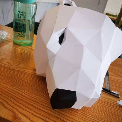 Standing Polar Bear DIY Paper Craft Kit – 1–1.32m 3D Geometric Wall Decor - caseovo