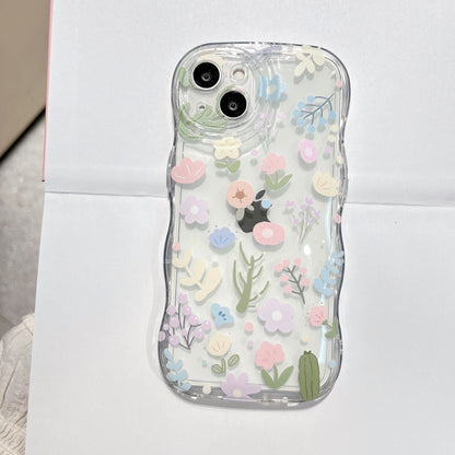 Casedmy Wave Edge Floral With Bracelet iPhone Case