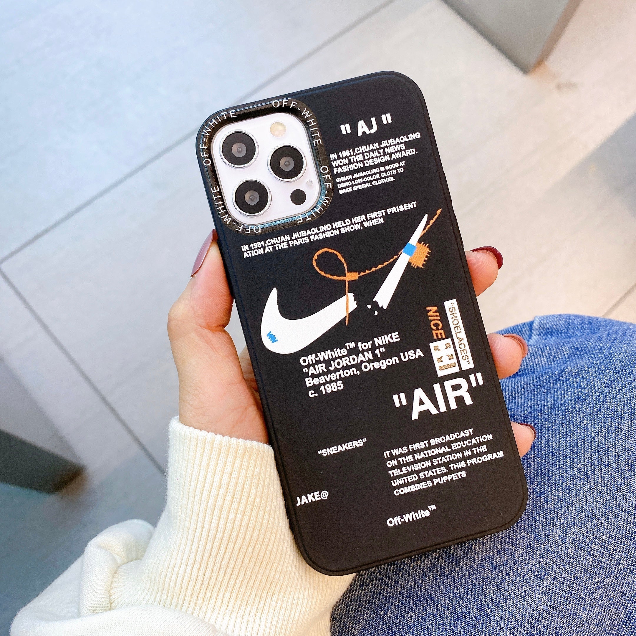 Off White Nike Inspired iPhone Case Off White Hype Design Silicone iPhone Case Designed for most iPhone Models