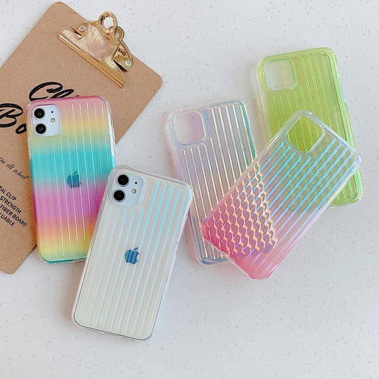 Caseovo Colorful Clear Stripes Case For iPhone - caseovo