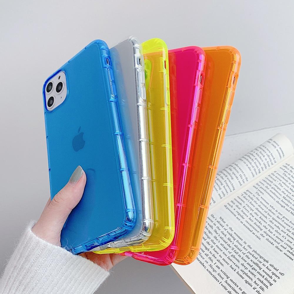 Caseovo Shockproof Transparent Neon Case For iPhone - caseovo